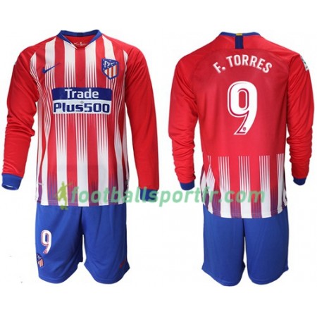 Tenue Atlético Madrid F.Torres 9 Enfant Domicile 2018-2019 Maillot de Foot ML